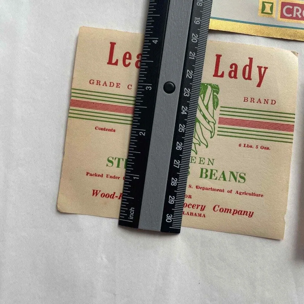 Gulf's Best Leading Lady Can Labels Lot of 4 Vintage Deer Island Packing‎ Co